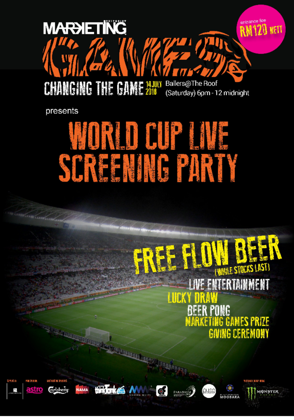 Get Your Hands On Passes To Marketing Games World Cup Live Screening Party Marketing Magazine Asia