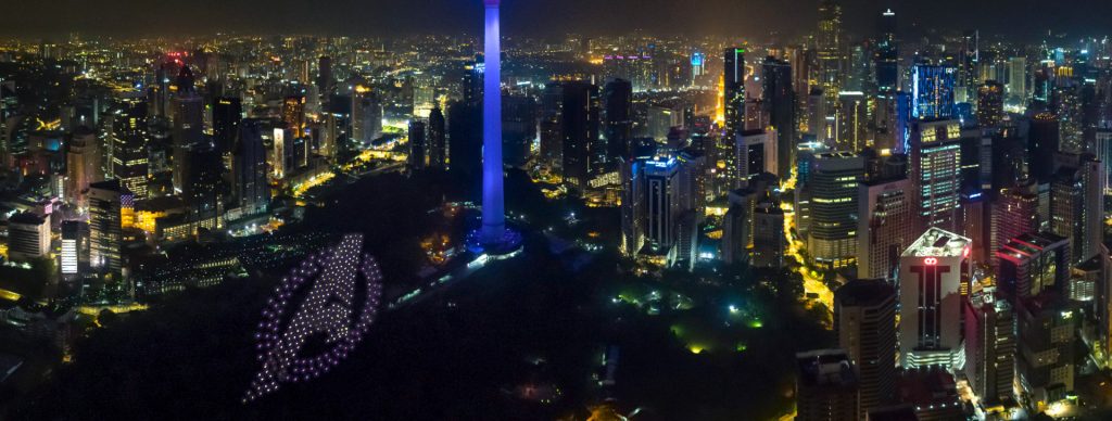 Marvel Studios Avengers Endgame Drone Show lights up Kuala Lumpur city skyline