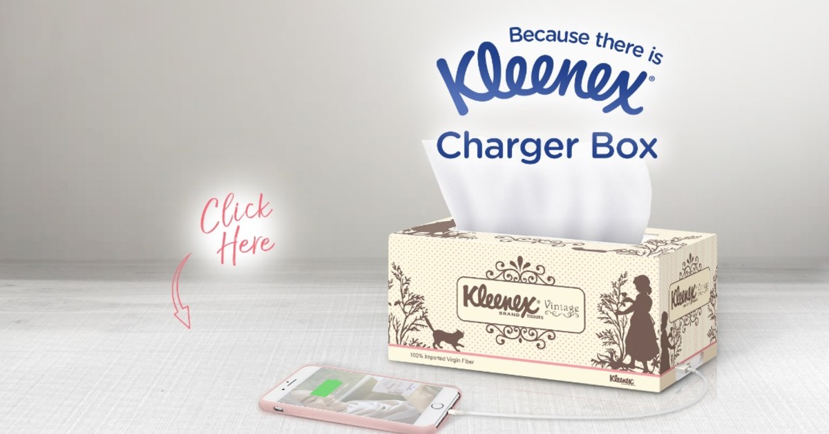 Charge your phone with a Kleenex tissue box