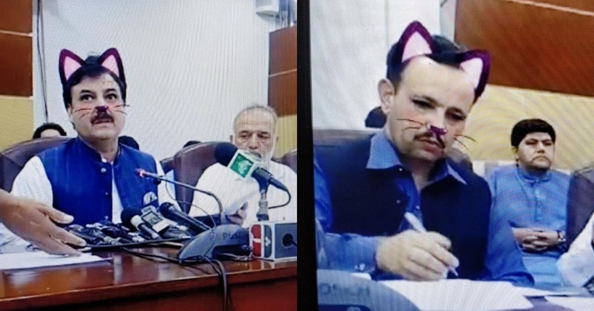 Who let the cats out?Cat fight in Pakistan parliament or just a cat filter?