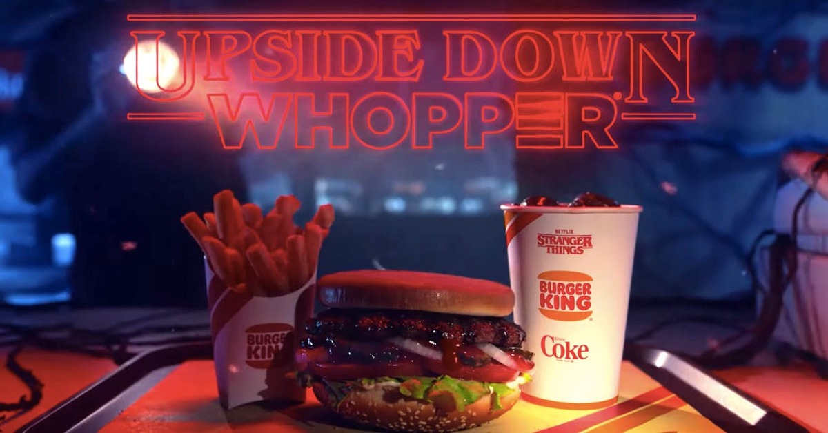 Upside down whopper at Burger King