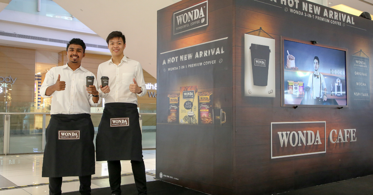 Wonda Coffee's Interactive Barista serves Wonda 3-in-1 Premium Coffee