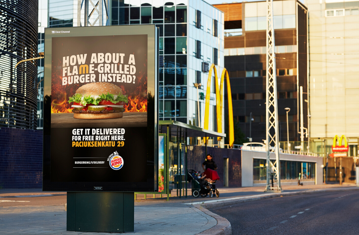 Burger King Helsinki sets local McDonald's as pick-up points for free delivery