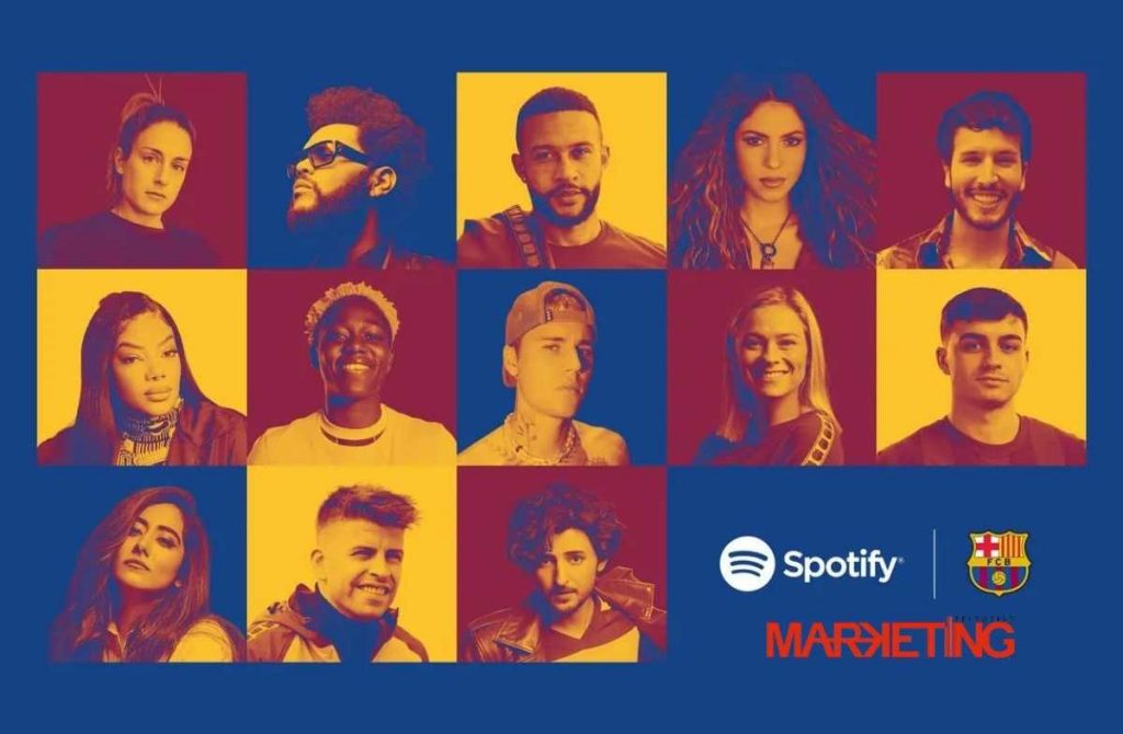 barcelona spotify football music deal marketing magazine