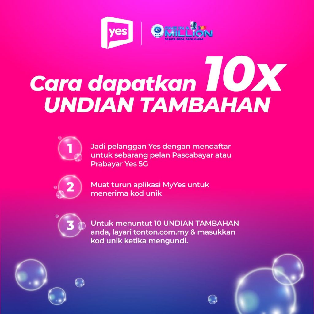 YES5G Cara dapatkan 10x undian tambahan scaled 1 | Yes 5G Uncaps Malaysia's Next Singing Star As Calpis Soda One In A Million Announces Its 8 Finalists