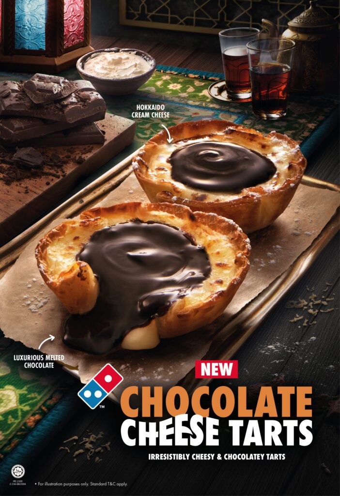 Chocolate Cheese Tarts KV 3 scaled 1 | The SHOUT Group / FCB SHOUT Adds More "Wah" With New ShaWAHma Pizza From Domino's Malaysia