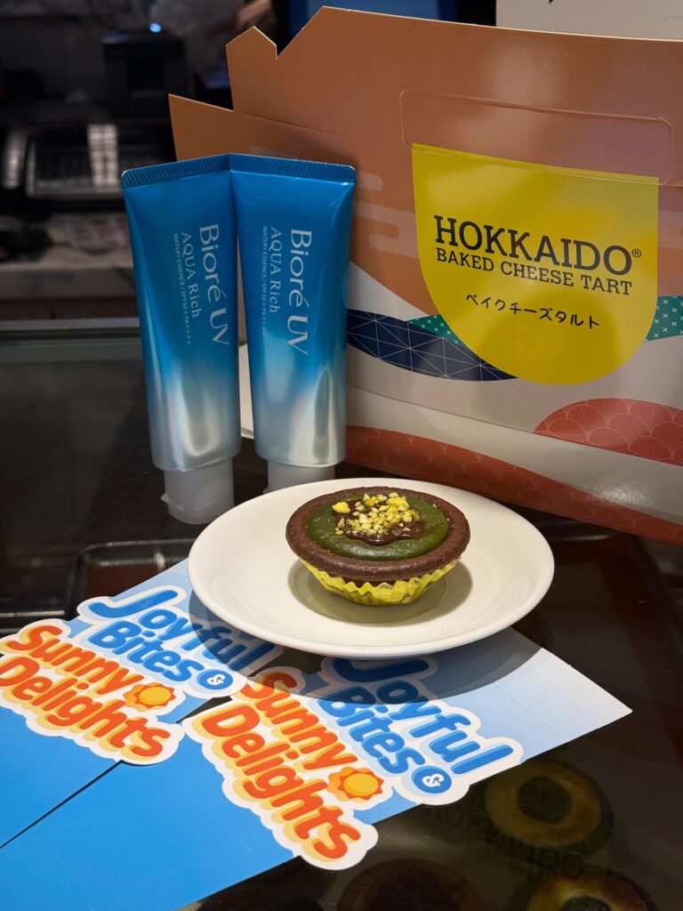 HBCT Tart x Biore Product | Sun Protection Meets Sweet Indulgence In The SHOUT Group's Campaign For Biore & Hokkaido Baked Cheese Tart