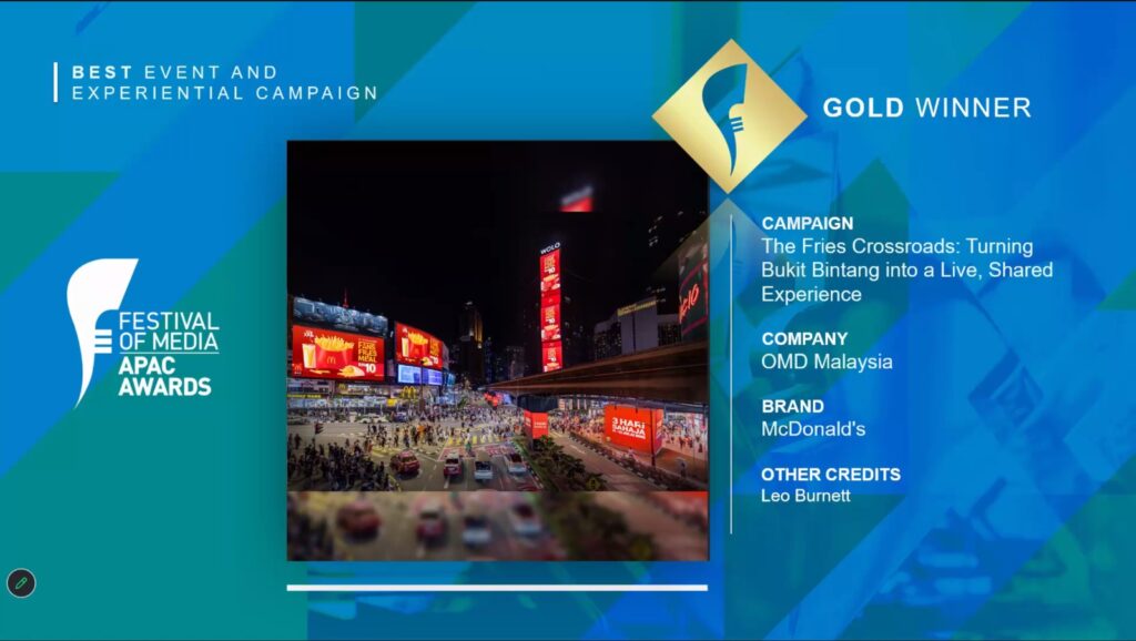 FOMA Gold McDs Event Experiential 1 | Omnicom Media Malaysia: Only Malaysian Agency Group To Win At Festival Of Media APAC 2026!
